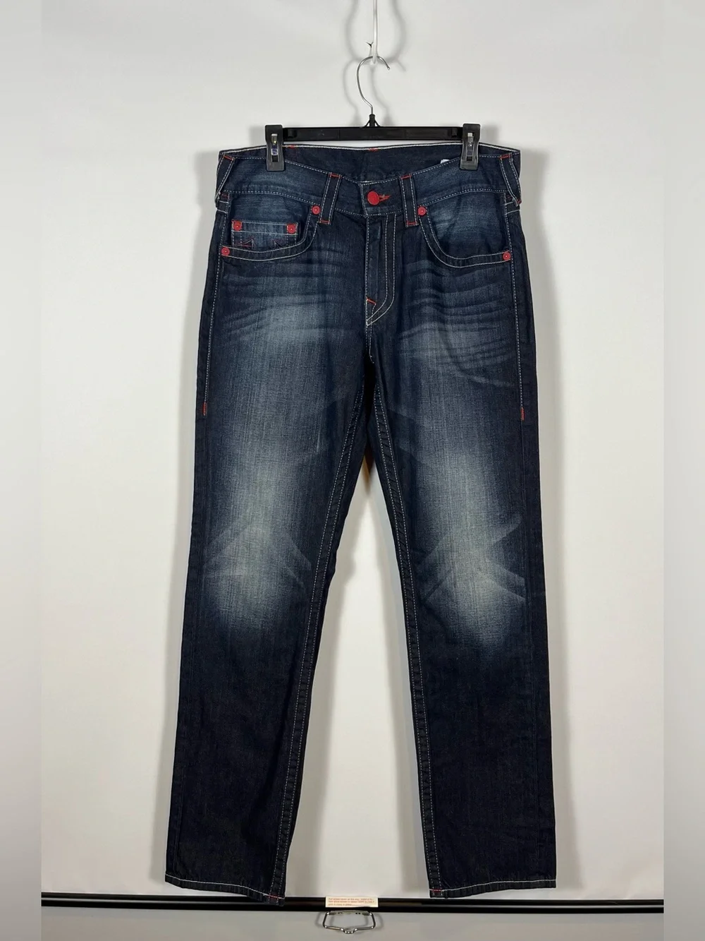 True Religion Slim Section Straight Leg Jeans Size 33 Inseam 33”